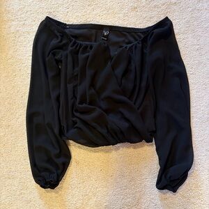 Windsor Black Off-Shoulder Blouse